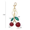 Creative Ornaments Cherry Keychain Alloy Key Decoration Cherry Charms Bag Accessories 3D Crafts Cherry Pendant Lady/Women.