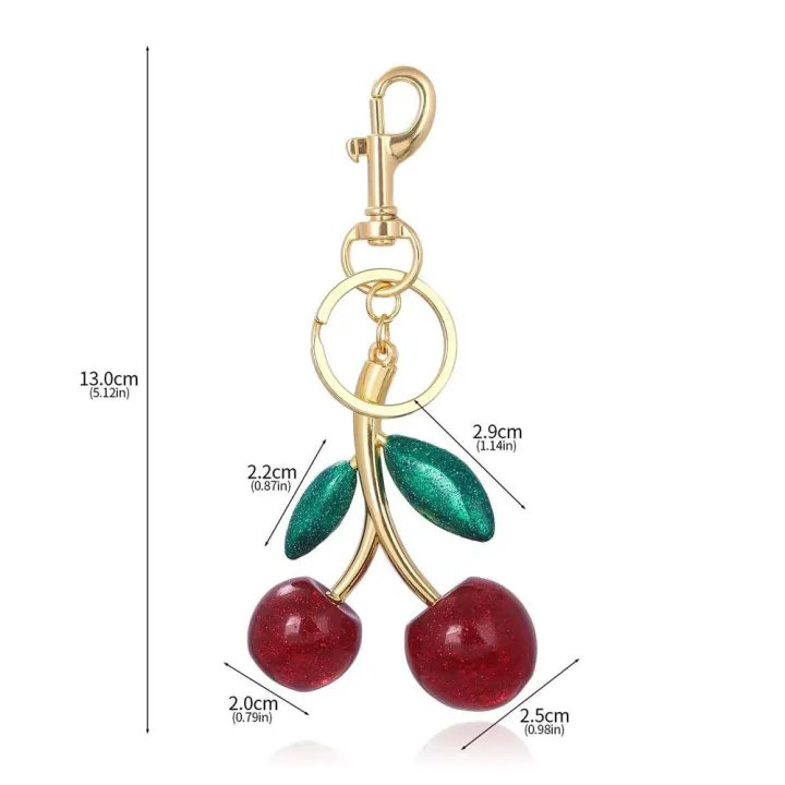 Creative%20Ornaments%20Cherry%20Keychain%20Alloy%20Key%20Decoration%20Cherry%20Charms%20Bag%20Accessories%203D%20Crafts%20Cherry%20Pendant%20Lady/Women%20-%20Image%203