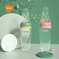 New BBET Baby Squeezing Feeding Bottle Silicone Newborn Training Rice Spoon Infant Cerea Food Supplement Feeder Safe Tableware. 