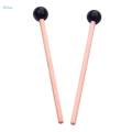 2X 2/Set Wooden Drumstick Rubber Xylophone Marimba Mallets Glockenspiel Sticks. 