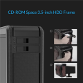 2X 1106SS 5.25 Trayless Hot Swap Mobile Rack CD-ROM 3.5 Inch Internal SATA Hard Drive SSD Adapter - Black.
