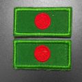 Bangladesh Flag Embroidered Patches for Clothes Backpacks 1 PCS T-Shirt Jeans Skirt Hat Bag Patch Sticker Flag Country Military Tactical Embroidery.