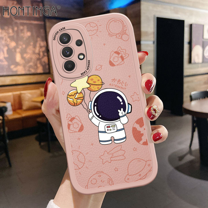 Hontinga%20for%20Samsung%20Galaxy%20A13%204G%20Back%20Cover%20PU%20Leather%20Space%20Astronaut%20Case%20Soft%20Silicone%20Edge%20Phone%20Cases%20-%20Image%202