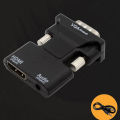 HDMI Female to VGA Male Converter with Audio Adapter Support 1080P Signal Output. 