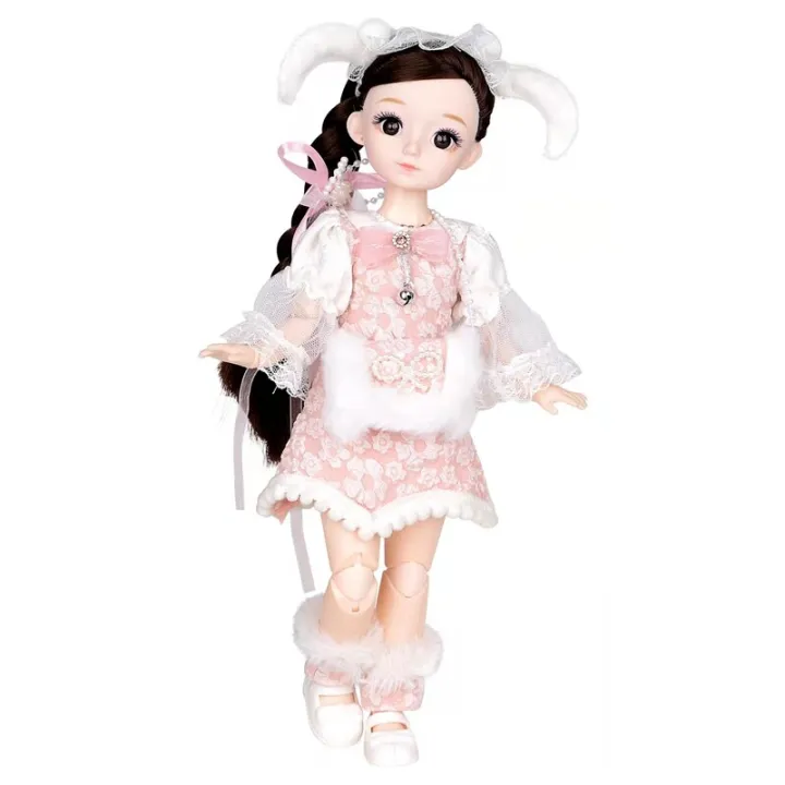 30cm%20Bjd%20Girls%20Toys%2020%20Removable%20Joint%20Dolls%20Fashion%20Dress%20Make%20Up%20Dolls%20Plastic%20Body%20Full%20Set%20Play%20House%20Doll%20-%20Image%203