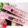 Loopy 15Cm Rulers Kawaii Students Stationery Measurement Math Class Trendy Cartoon Stylish Lovely Cute Kids Gift Gift School.