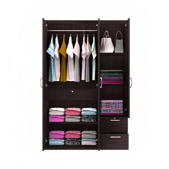 Coffee%20Color%20Partex%20MDF%20Laminated%20Board%203%20Doors%20Almirah%20with%20inner%20locker%20drawer,%20Clothe%20storage%20hanger%20shelf%20with%20extra%202%20Large%20drawer%20by%20Nice%20Shop%203%20part%20Almirah%2072/48%20-%20Image%203