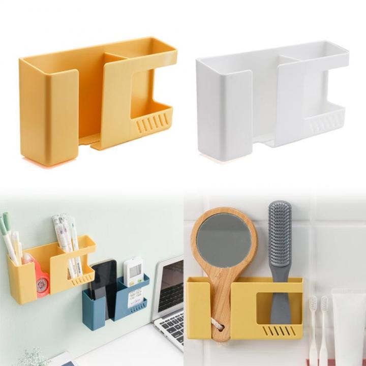 New%202%20in%201%20Wall%20Mounted%20Storage%20Box%20Multifunction%20Punch%20Free%20Organizer%20TV%20Remote%20Control%20DIY%20Mobile%20Phone%20Plug%20Charging%20Holder%20-%20Image%205