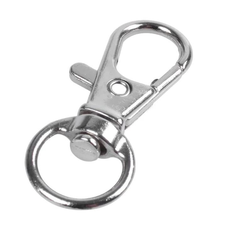 20Pcs%20Metal%20Clasp%20Swivel%20Trigger%20Clips%20Snap%20Hooks%20Key%20Ring%20Bags%20DIY%20Craft%20Silver%20-%20Image%202