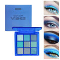 9 Colors Glitter Eyeshadow Palette Purple Violet Shimmer Pearlescent Matte Acrylic Eye Shadows Palette Waterproof Eye Make Up. 