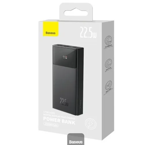 Baseus 30000mAh Portable Charger, Power Bank Fast Charging Battery  Pack with USB-A, USB-C and Micro USB Ports Compatible with iPhone,