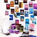 50Pcs/pack Landscape Nature Stickers Journal Scrapbooking Sticker Notepad Creative Manual Office Diary Decal Space Moon Phase Sunset Mini Sticker Book.
