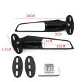 side mirror-1 pair x rear view mirrors-Black.