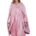 Women Cape Coat Retro Women's Cape Coat with Hood for Winter Warmth Style Knee-length Shawl Cloak with Single-button Closure.