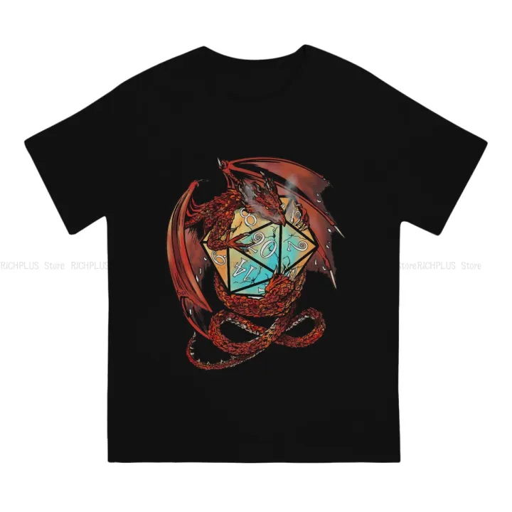 DnD%20Game%20T-Shirt%20Red%20Dragon%20Dice%20Classic%20Polyester%20T%20Shirt%20Homme%20Men%20Tee%20Shirt%20Ofertas%20Big%20Sale%20-%20Image%202