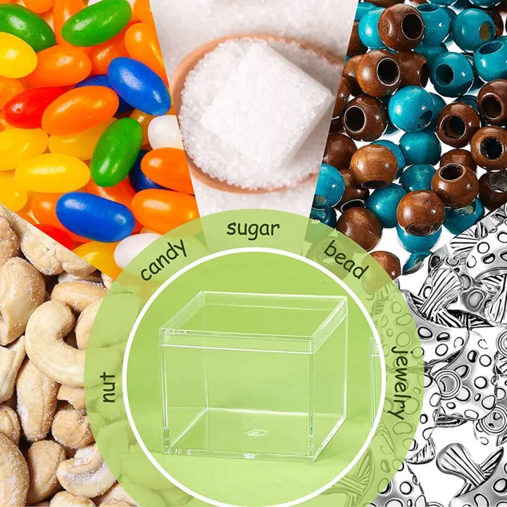 8%20Pieces%20Of%20Transparent%20Acrylic%20Plastic%20Square%20Square%20Jewelry%20Box%20Mini%20Storage%20Box%20with%20Lid%20Mini%20Square%20Container%20210Ml%20-%20Image%204