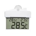Transparent Thermometer Hydrometer LCD Digital Window Adhesive Cup Suction Measures Hygrometer Tape L2S2. 