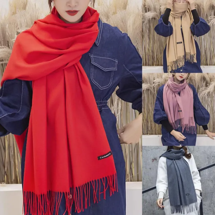 Winter%20Women's%20Solid%20Color%20Knittng%20Scarf%20Long%20Thicken%20Warm%20Soft%20Windproof%20Scarves%20for%20Girls%20Large%20Cashmere%20Shawls%20for%20Outdoor%20-%20Image%202