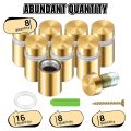 8 Sets Standoff Screws Advertising Nail Standoff Wall Mounting Hardware for Hanging Acrylic Picture Frame (12 x 20mm).