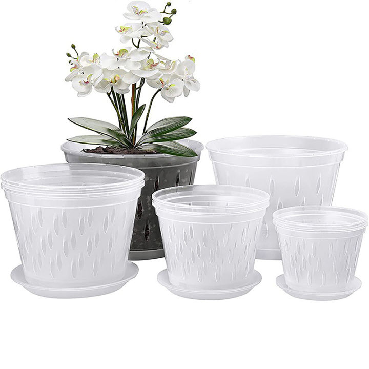 1Pc%20Flowerpot%20With%20Tray%20Planter%20Drainage%20Pots%20With%20Holes%20Transparent%20Orchid%20Pots%20Mystic%20-%20Image%203