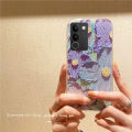 For VIVO V29E Case Cartoon Oil Painting Flower Pattern Soft Silicone Fashion Shockproof for VIVO V29 Pro V29E Back Cover.