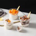 Pudding Cup Disposable Plastic Cup Double-Layer Milk Custard Jelly Thickened Dessert Cup Transparent round Plastic Cup Wholesale. 