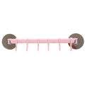 6 Hooks Hanging Towel Racks Bathroom Self Adhesive Punch-free Wall Hanger Storage Hanger Kitchen Organizer Suction Cup Hooks Closet Hanging Key Rack.