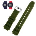 18mm Rubber Strap For Casio Watch W-218h / F-108 AE1200/1000/1300 Resin Silicone Watch Bracelet Durable Watchband Accessories.