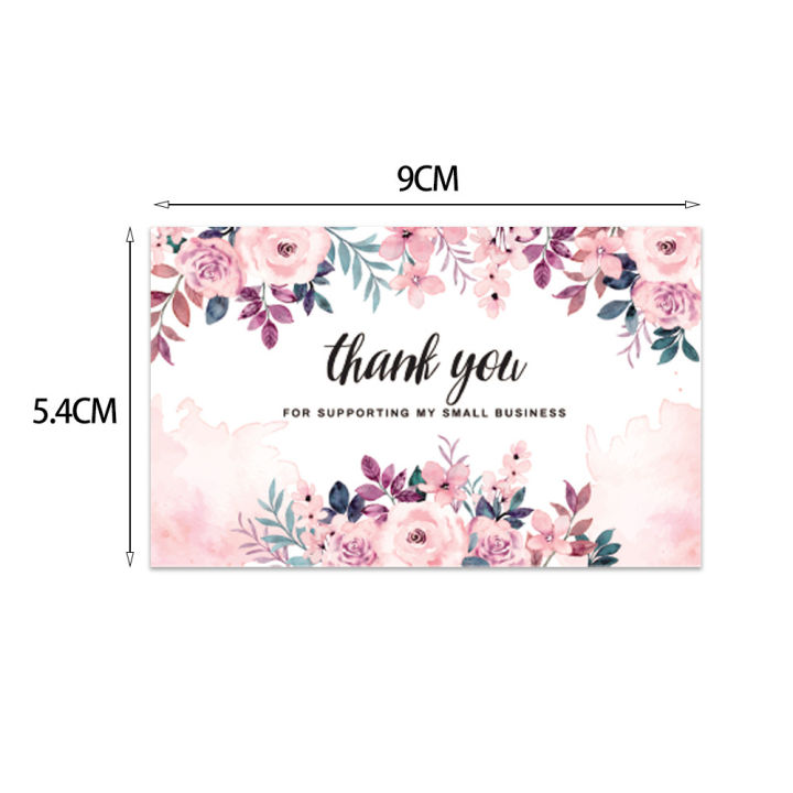 30pcs/Pack%20Flower%20Floral%20Thank%20You%20Cards%20Pink%20Small%20Business%20Card%20for%20Bakery%20Wedding%20Party%20Baby%20Shower%20Package%20Insert%20Mailer%20Bag%20-%20Image%202