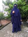 Nevy Blue Khimar hijab adjusted niqab with borkha full set. 