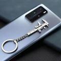 Portable Mini Vernier Caliper Keychain Mini Metal Ruler Car Key Chain Movable Vernier Caliper Ruler Model Keychain Keyring Gift.