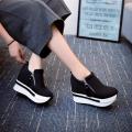 Ladies Sneakers High Heel. Side chain shoes for women. - Shoes. 
