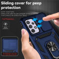 For Samsung Galaxy A32 5G phone cases shockproof protection camera slide cover TPU pc thick armor hard ring kickstand back cover.