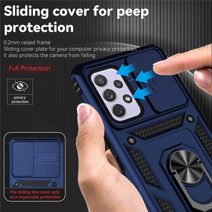 For%20Samsung%20Galaxy%20A32%205G%20phone%20cases%20shockproof%20protection%20camera%20slide%20cover%20TPU%20pc%20thick%20armor%20hard%20ring%20kickstand%20back%20cover%20-%20Image%203