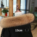 【Pioneer Gong】100% Real Raccoon Fur Collar Scarf Women Men Kids Fluffy 90*20cm Natural Fur Jackets Hood Trim Strips Clothes Accessories 45cm. 