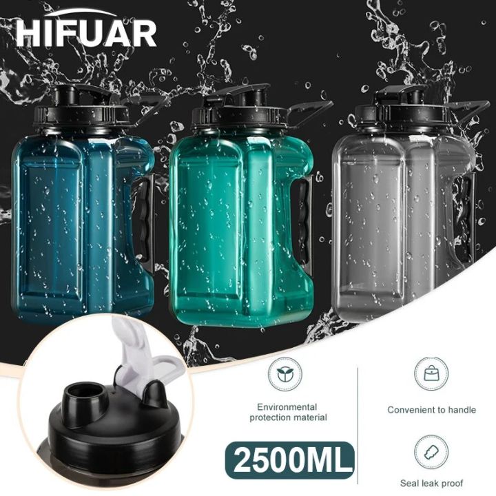 2.5 Liter Sports Water Bottle With Handle Large Capacity Fitness Sports Kettle Bucket Outdoor Plastic Portable Water Bottle