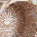 Woven Flower Basket Rattan Storage Basket Flower Girl Hand Basket Handmade Flower Basket with Bow, L.