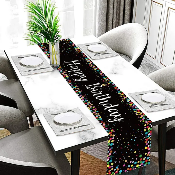 Black%20Gold%20Birthday%20Table%20Runner%20Table%20Cover%20Happy%20Birthday%20Party%20Decorations%20For%20Kids%20Adults%20Home%201st%20Bithday%20Table%20Decor%20-%20Image%205