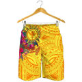 Hawaii Kanaka Maoli Men Shorts Hibiscus Flowers & Polynesian Beach Shorts Swim Short Trunks Gym Ice Shorts Boy Board Short Pants. 