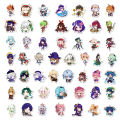 10/50/100pcs Chibi Genshin Impact Klee Mona Xiao Eula Children Anime Lap Suitcase Graffiti Game Scrapbook. 