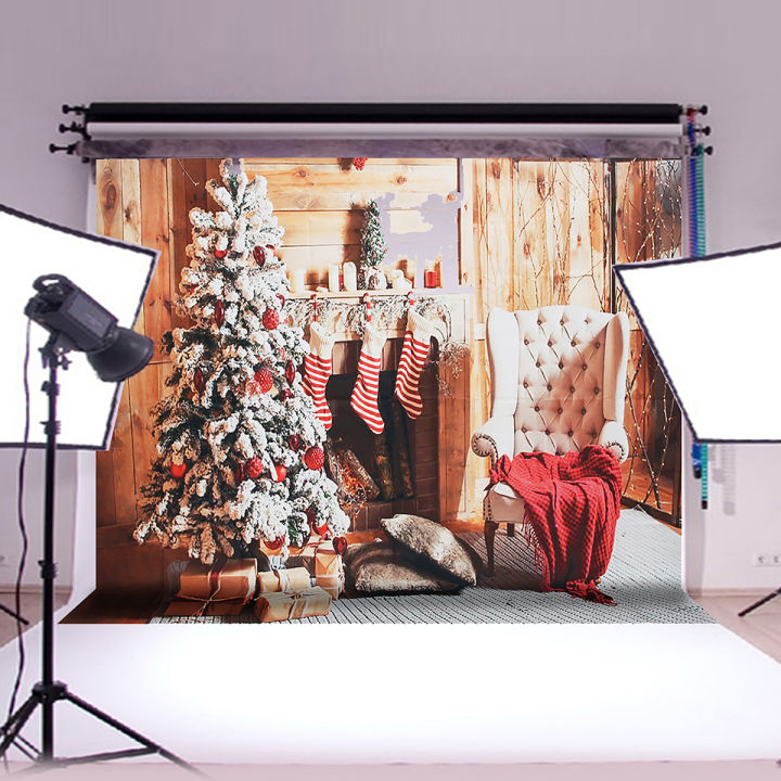 Decorate Your Life 7x5FT Christmas Socks Photography Background Vinyl Studio Photo Prop Backdrop