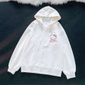 Sanrio Anime Cute Printed Hoodies Women Cartoon Hello Kitty Y2k Korean Students Loose Sweatshirt Fashion Sweet Cardigan Clothing.