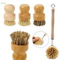 Palm Pot Brush, Wooden Dish Scrub Brush Set, Multifunctional Plates, Scratch Resistant, Kitchen Sink Cleaning for pans, pots, plates bowls.