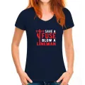 Save A Fuse Blow A Lineman Funny Lineman T-Shirt Tops T Shirt Graphic Party Cotton Man T Shirts Printed On. 