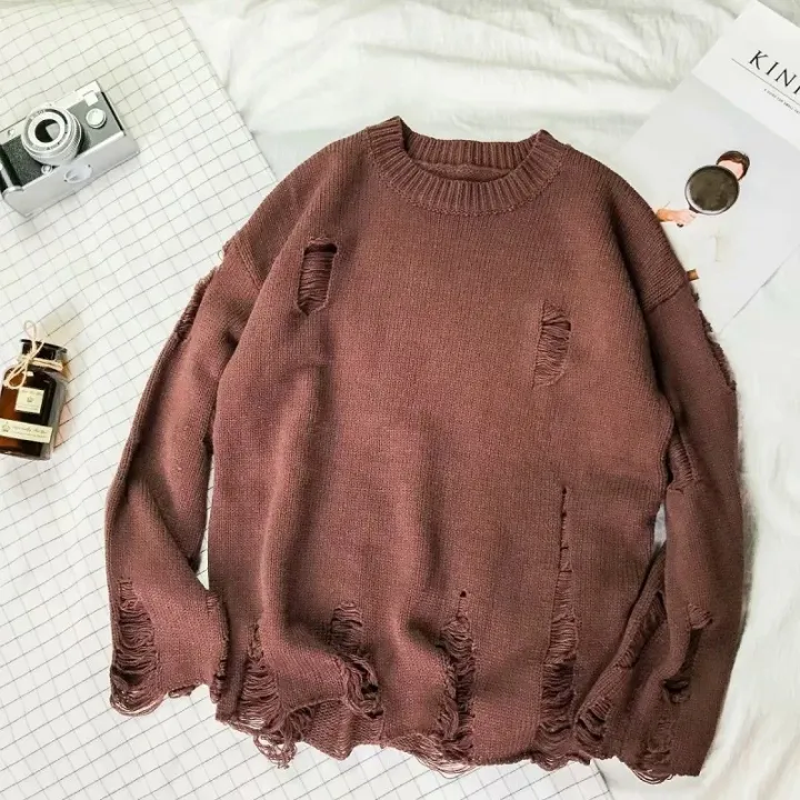 %E3%80%90NShisasN%E3%80%91Autumn%20and%20Winter%20Sweaters%20Men's%20Broken%20Hole%20Loose%20Fashion%20Korean%20Version%20Hollow%20out%20Beggar%20Round%20Neck%20Couple%20Pullover%20Knit%20-%20Image%204