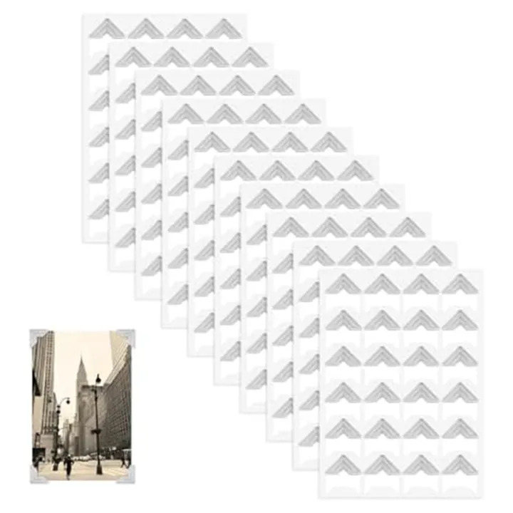 NCANRUI%20240%20Pieces%20Photo%20Corners%20for%20Scrapbooking,%20Gold%20Photo%20Corner%20Stickers,%20Self-Adhesive%20Photo%20Mounting%20Corners,Silver%20-%20Image%205