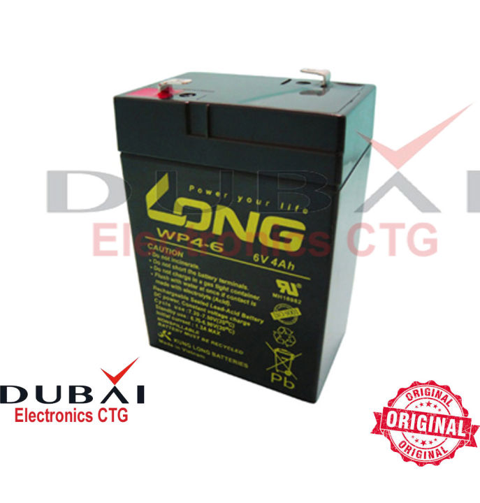 YUASA 6 Volt 4 Ah Replacement Battery – JOHNLITE Spotlight Battery, 6V 4AH, Lead Acid, Taiwan