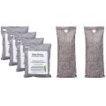2 Pack Bamboo Charcoal Air Purifying Bag 50G & 4 Pack Activated Bamboo Charcoal Bag Odor Remover 200G. 