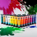 Mont Marte Signature Acrylic Paint Set 24 Vibrant Colors 36ml High Saturation Fine Finish for Artists. 