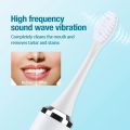 Sonic Electric Toothbrush Adult Smart Timer Brush 8 Mode Rechargeable Tooth Brushes with 4 Replacement Heads Set for Travel Gift. 